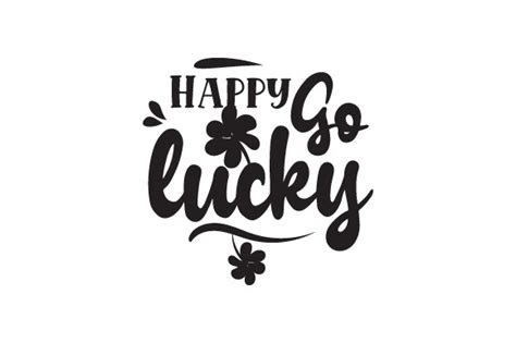 Happy Go Lucky Svg Design Graphic By Panda Art · Creative Fabrica