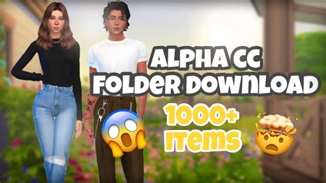 Sims 4 Huge Alpha Cc Haul 1000 Items Cc Folder Included Youtube