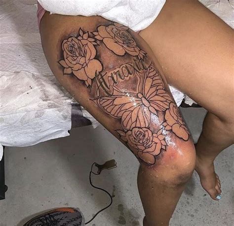 Pin By Liz Valdez On Tattowierung Stylist Tattoos Girl Thigh Tattoos Black Girls With Tattoos