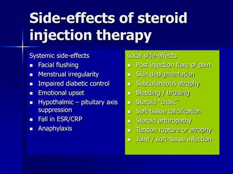 The Risks And Potential Side Effects Of Steroid Injections
