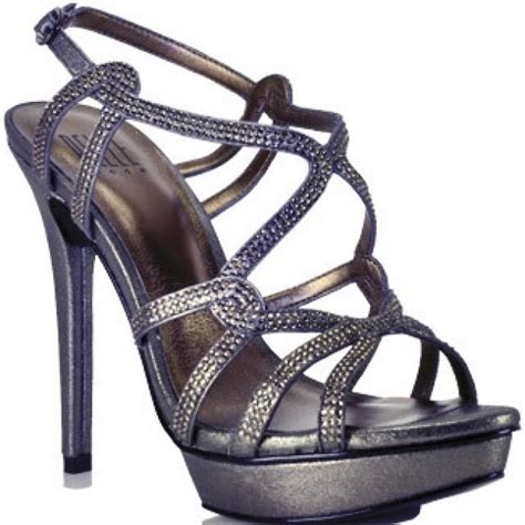 pelle moda flirt metallic leather rhinestone platform sandal 2450833 weddbook