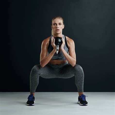 Goblet Squat The Best Kettlebell Exercises To Work Your Glutes POPSUGAR Fitness UK Photo