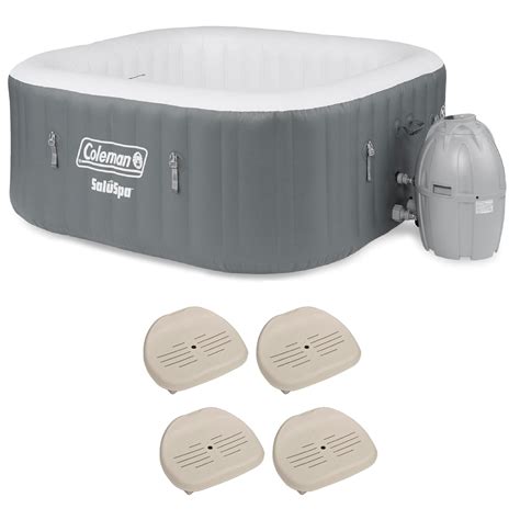 Coleman Saluspa 140 Air Jet Square 4 To 6 Person Inflatable Hot Tub