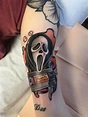 “What’s your favourite scary movie?” Scream tattoo by Helena Darling ...