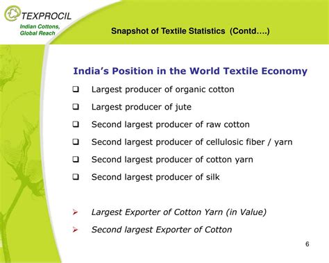 Ppt Strengths Of Indian Textile Industry And Advantages Of Sourcing