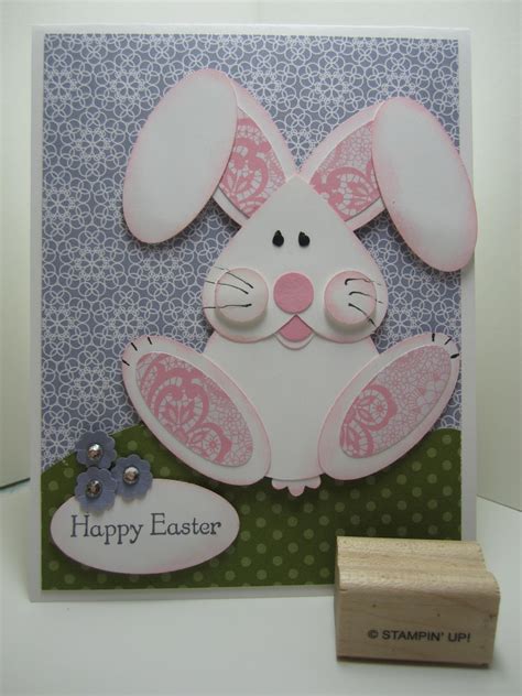 Goin Over The Edge Punch Art Bunny Rabbit Card For Easter