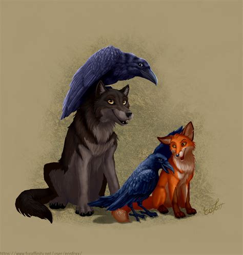 Wolves Have Ravens And Foxes Have Crows By Eosfoxx On Deviantart