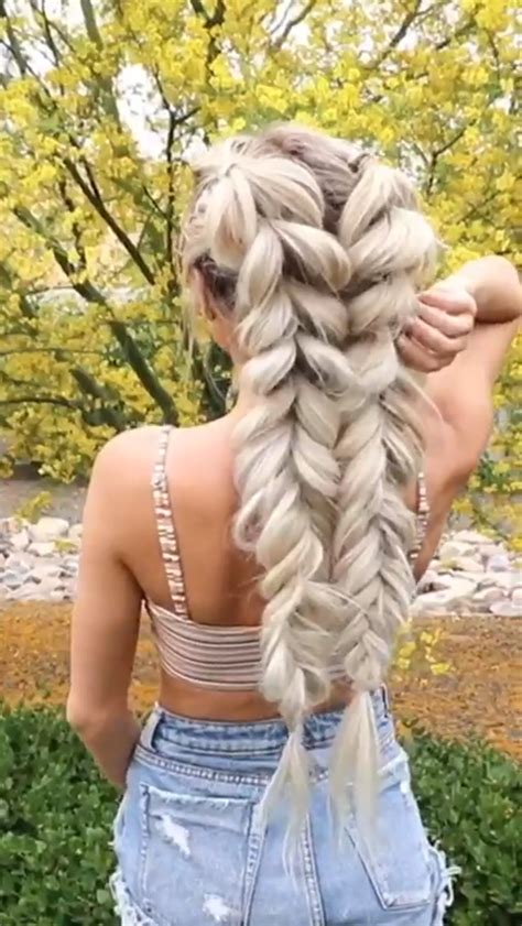 tutorial bubble braid hair styles braided hairstyles long hair styles