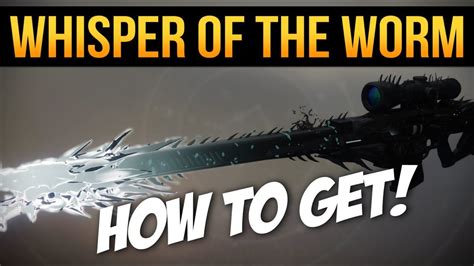 Destiny Black Spindle Whisper Of The Worm Sniper How To Get