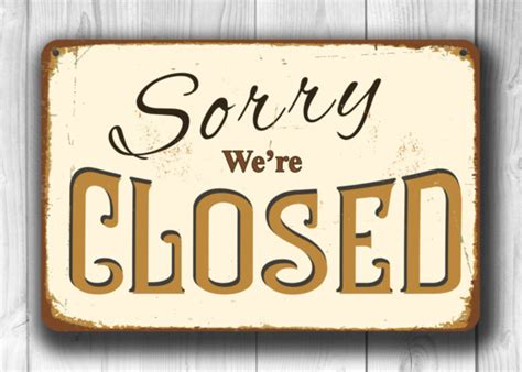 Vintage Open Closed Sign Vintage Style Classic Metal Signs