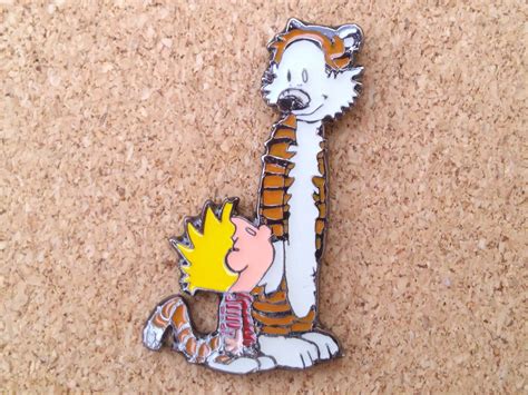 Vintage Calvin And Hobbes Comic Enamel Pin Etsy