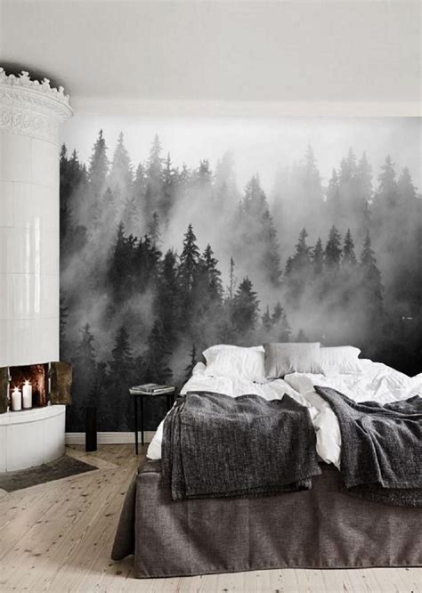 Black And White Forest Wallpaper Mural Peel And Stick Remove Wallpaper