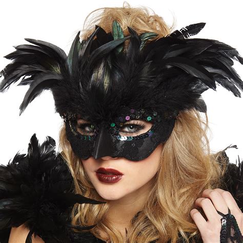 Jump to navigationjump to search. Fantasy Raven Feather Masquerade Mask 6 3/4in x 4in ...