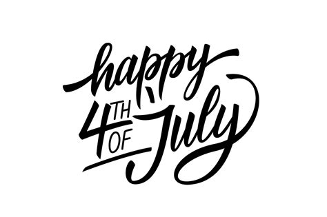 Happy 4th Of July Calligraphy Trending