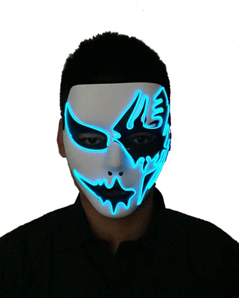 Sound Activated 10 Colors Select Led Mask Ghost Mask With Dj Dance