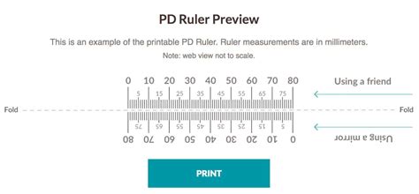 Printable Pupillary Distance Ruler