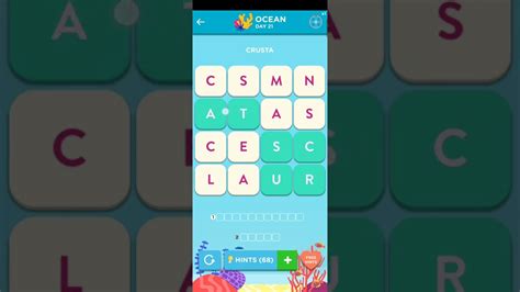 Wordbrain 2 Ocean Event Day 21 2022 Answers Youtube