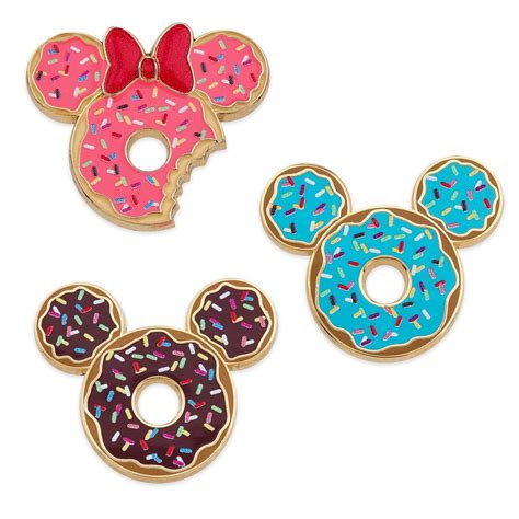 Mickey And Minnie Mouse Donut Pin Set Shopdisney Donut Pin Disney