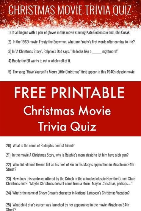 Christmas Movie Trivia Quiz Christmas Movie Trivia Christmas Movie
