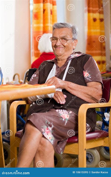 Old Woman In A Nursing Home Stock Image Image Of Senior Healthcare