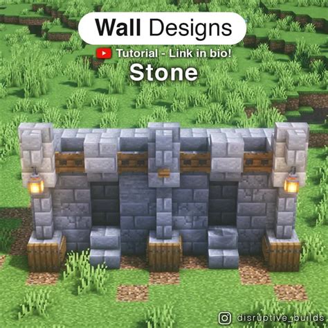 4 Detailed Wall Designs With Tutorial Video Minecraftbuilds