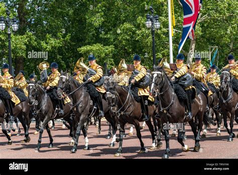 The Mounted Band Of The Household Cavalry On The Mall At The Trooping