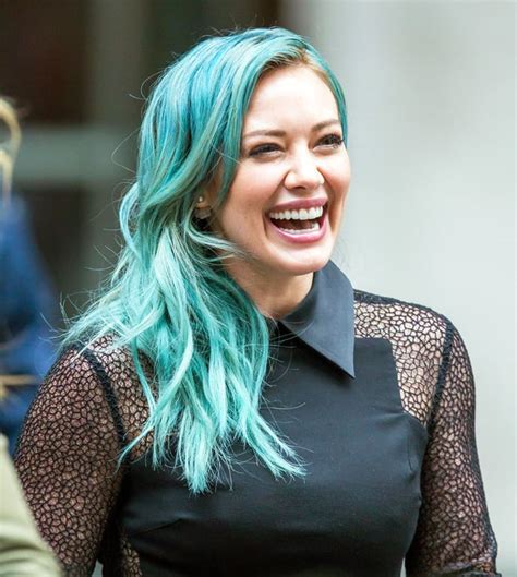 Hilary Duff 13 Celebrities With Green Hair Us Weekly