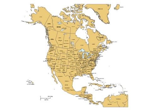 North America Map With States And Capitals Printable Map