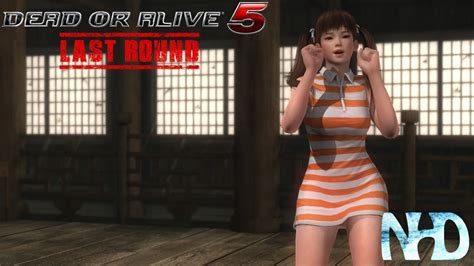 Dead Or Alive 5 Last Round Leifang Striped Dress Match Victory Defeat Private Paradise