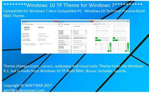 Windows 10 Tp Theme For Windows 7 By Win7tbar On Deviantart
