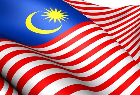 Fahne zeigt 14 waagerechte rote und weiße streifen und eine blaue oberecke mit einem gelben. Malaysia Flagge Foto & Bild | malaysia Bilder auf ...