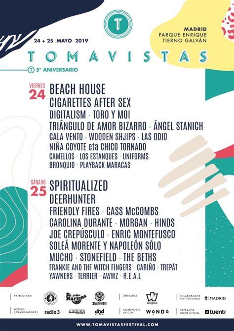 festival tomavistas 2019 confirmaciones cartel y entradas wake and listen