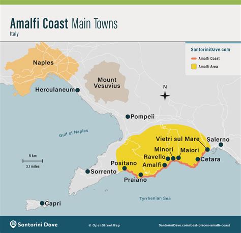 Amalfi Coast Maps Towns Cities