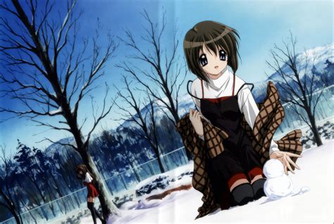 Fondos De Pantalla Anime Nieve Invierno Ropa Kanon Temporada