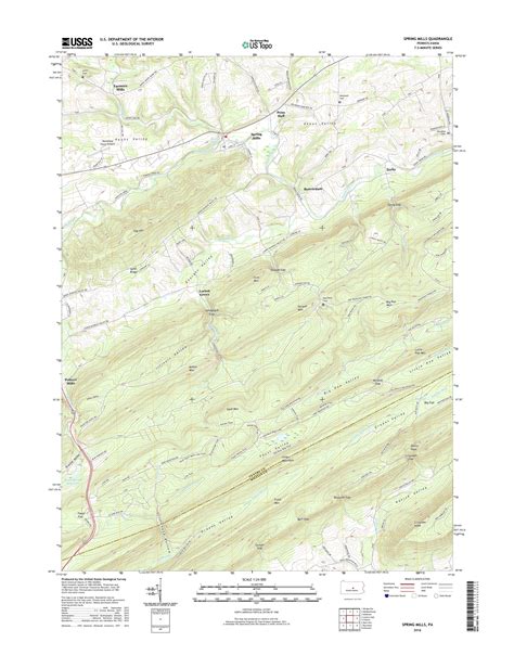 Mytopo Spring Mills Pennsylvania Usgs Quad Topo Map