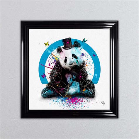 Singing Panda Moki Framed Print Wall Art Multiple Sizes Available