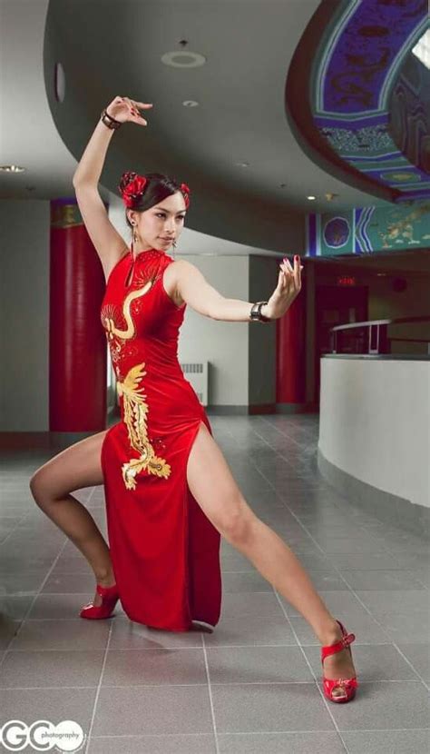Chunli Cosplay Woman Traditional Asian Dress Sexy Cosplay