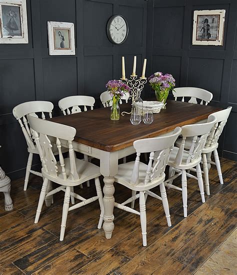 The perfect solution to seating more people in a small space is one of our round dining tables. Dine in style with our fabulous 8 seater farmhouse set ...