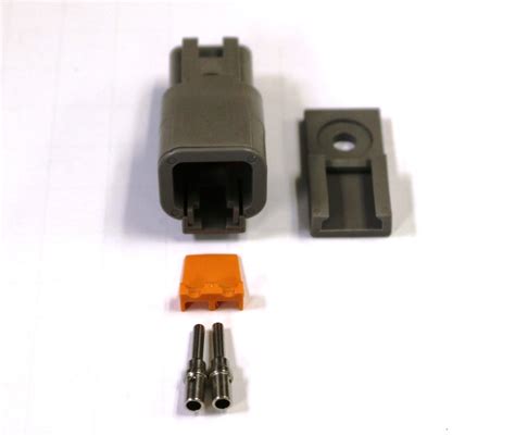 Deutsch Dtp 2 Pin Male Connector Kit 12 Ga Solid Contacts Ebay