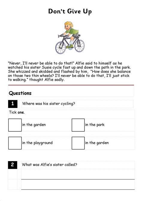 Ks1 Year 2 Sats Reading Comprehension Practice Papers Fiction And