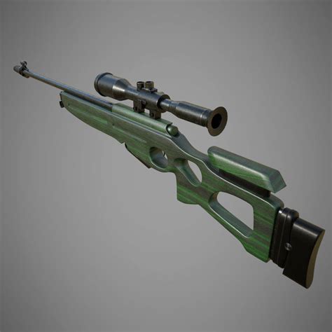 3d Model Sv98 Sniper Rifle Cgtrader
