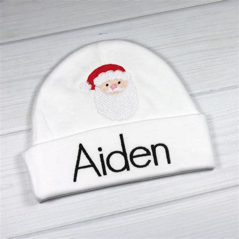 Personalized baby hat with Santa head - micro preemie / preemie ...