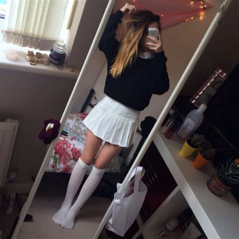 Tennis Skirt Over The Knee Socks Omg Fashion Cute Outfits With