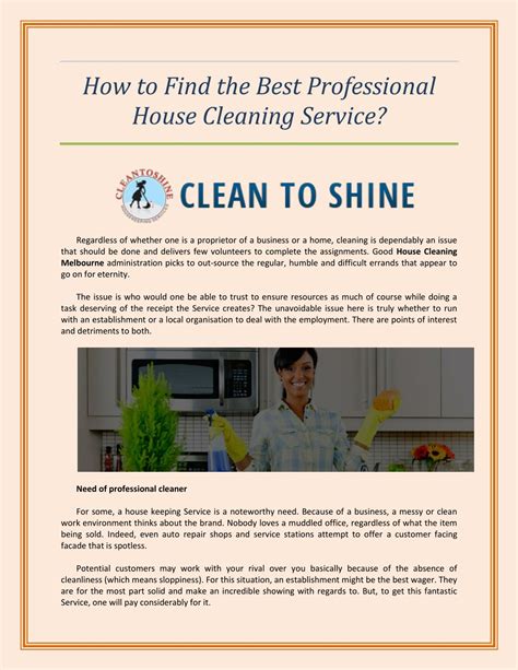 Ppt How To Find The Best Professional House Cleaning Service