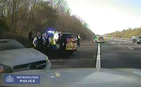 Dash Cam Footage Shows Metropolitan Police Cars Crash Into Offender In