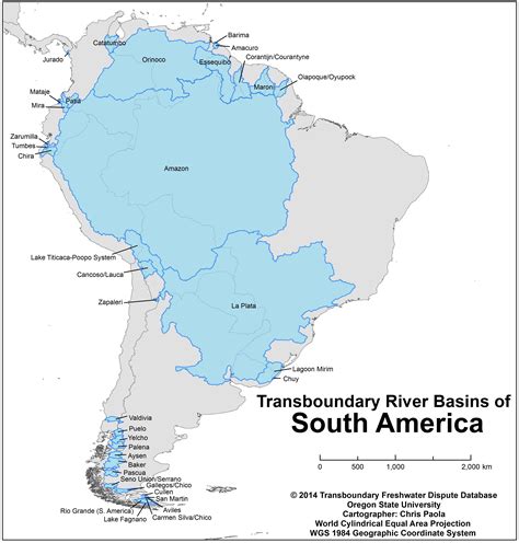 South America Map Rivers