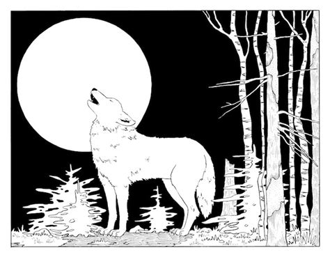 Learn How To Draw A Wolf Howling At The Moon Step By Step Scott