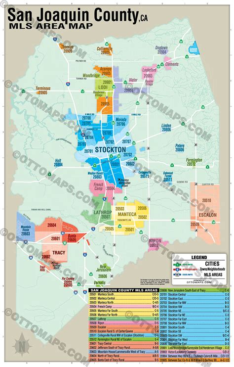 San Joaquin County Mls Area Map California Otto Maps