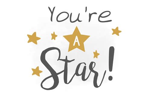 You Are A Star Svg Youre A Star Printable Art Stars Heat Etsy