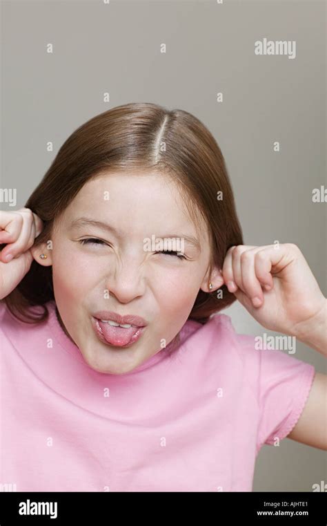 Girl Making A Face Stock Photo Alamy